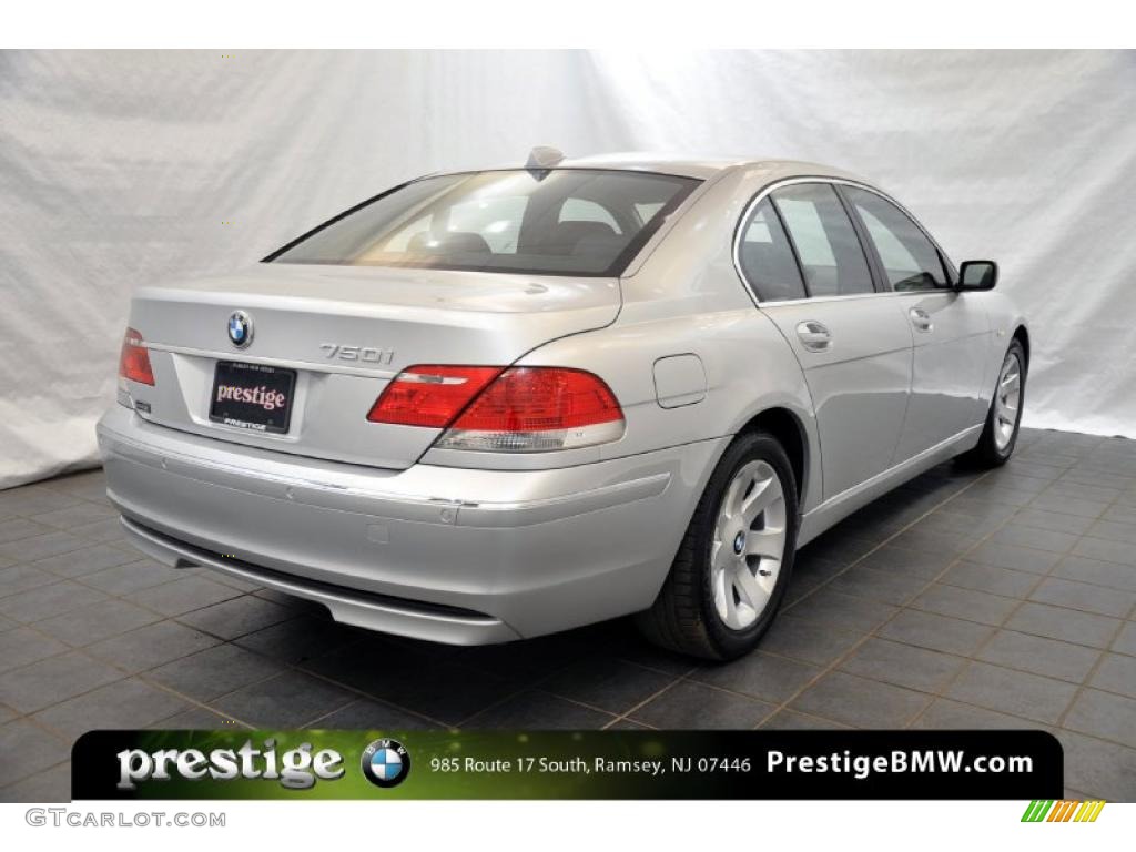 2008 7 Series 750i Sedan - Titanium Silver Metallic / Black photo #2