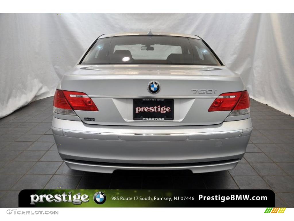 2008 7 Series 750i Sedan - Titanium Silver Metallic / Black photo #3