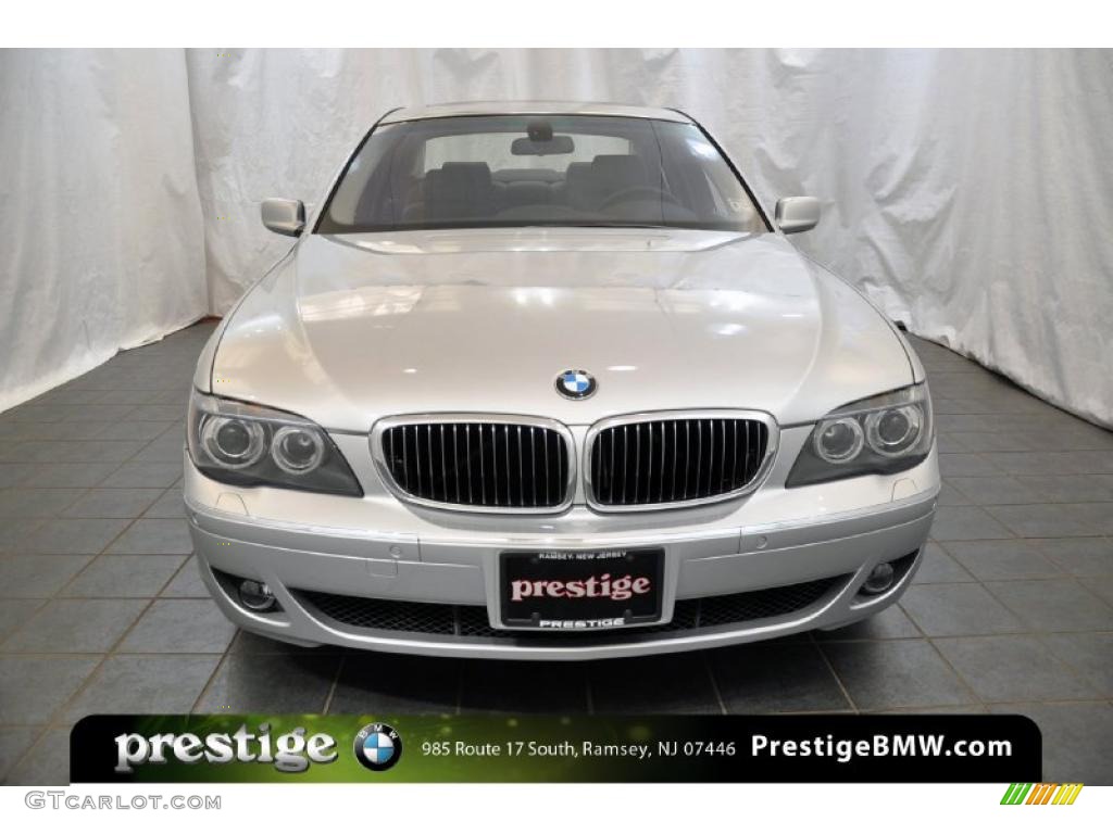 2008 7 Series 750i Sedan - Titanium Silver Metallic / Black photo #7
