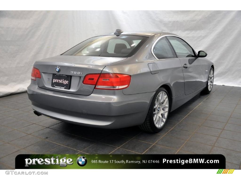 2007 3 Series 328i Coupe - Space Gray Metallic / Black photo #2
