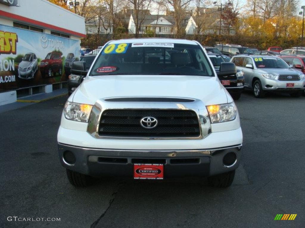 2008 Tundra Double Cab 4x4 - Super White / Graphite Gray photo #2