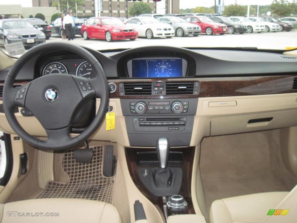 2010 BMW 3 Series 328i Sedan Beige Dashboard Photo #40378737