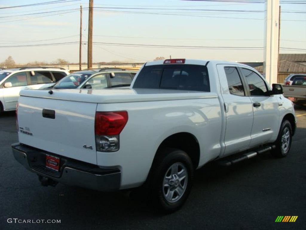 2008 Tundra Double Cab 4x4 - Super White / Graphite Gray photo #4