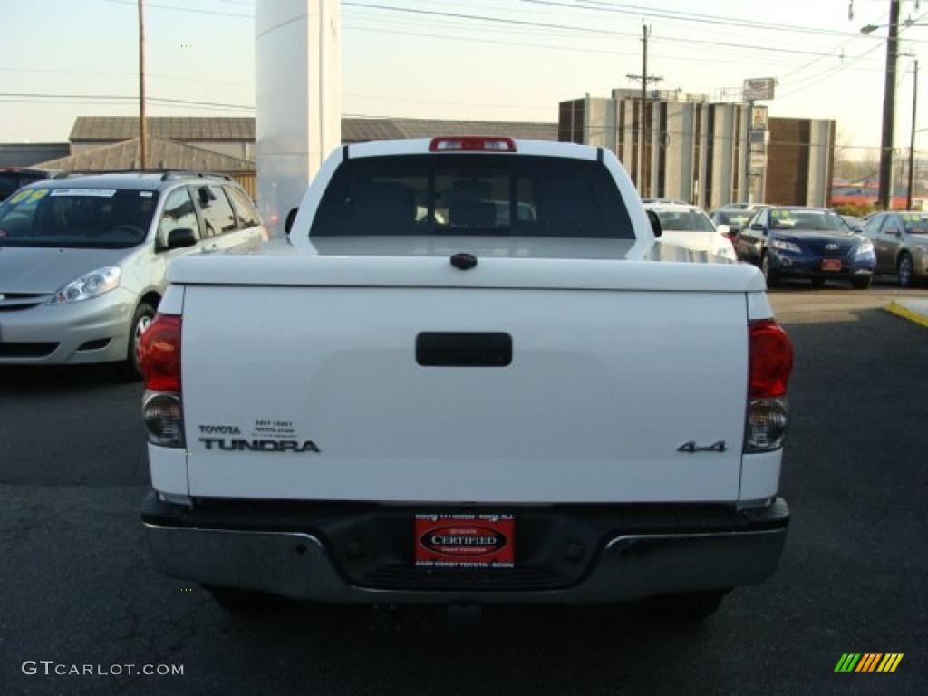 2008 Tundra Double Cab 4x4 - Super White / Graphite Gray photo #5