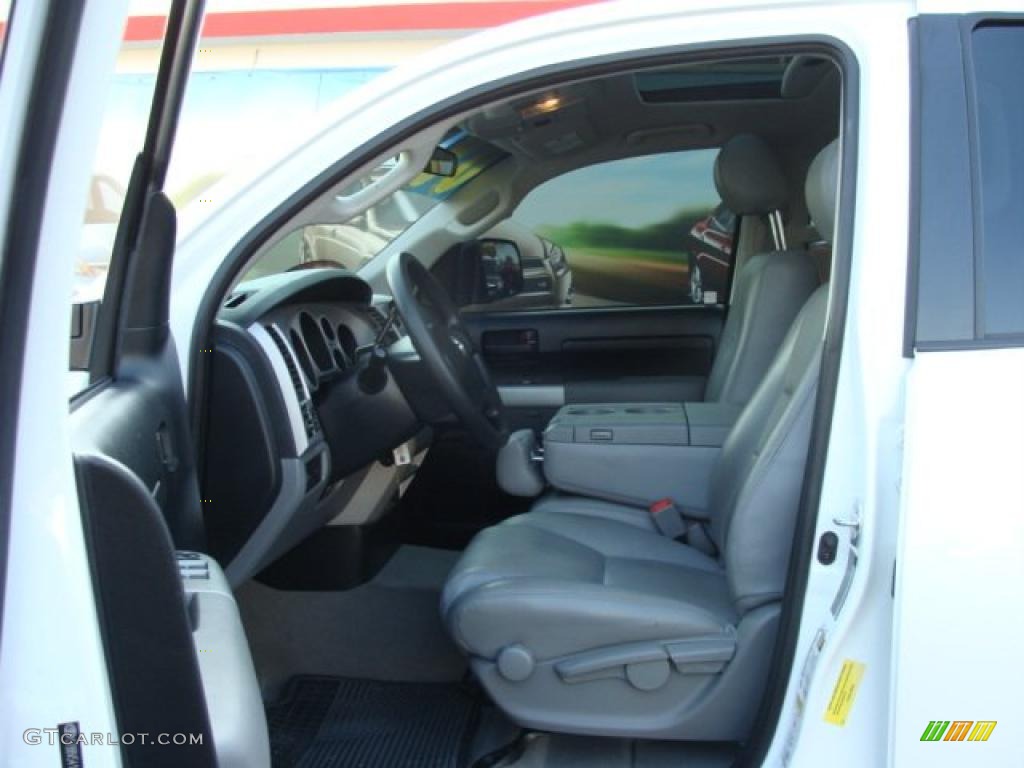 2008 Tundra Double Cab 4x4 - Super White / Graphite Gray photo #7