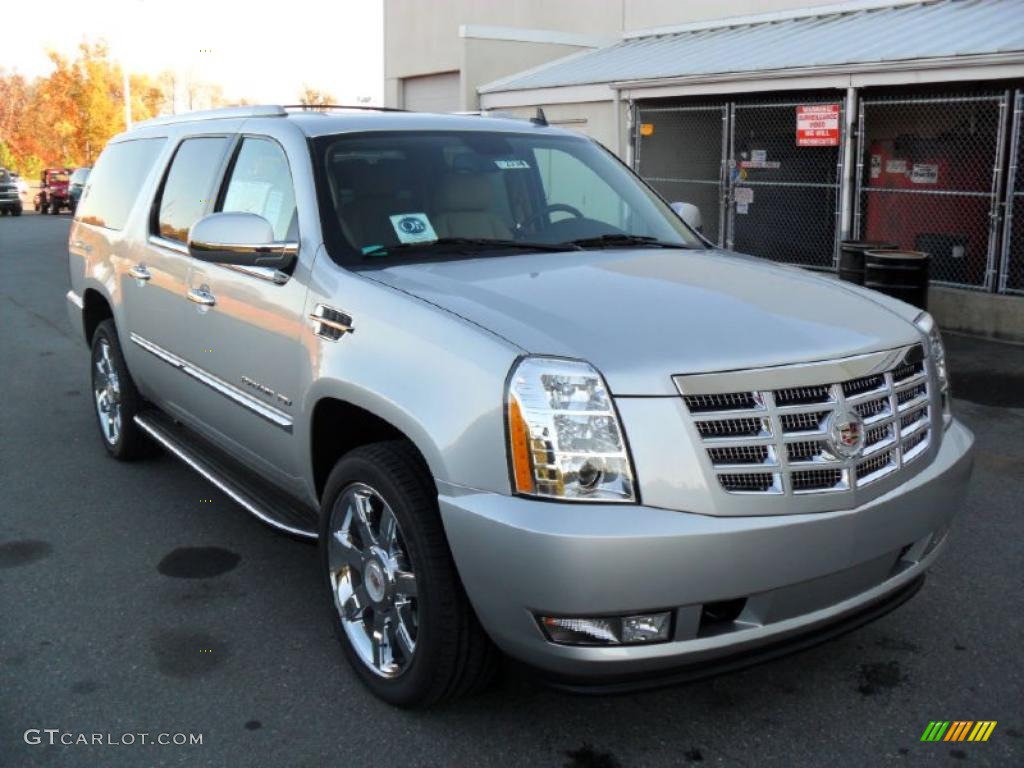 Silver Lining Metallic 2011 Cadillac Escalade ESV Luxury AWD Exterior Photo #40378985