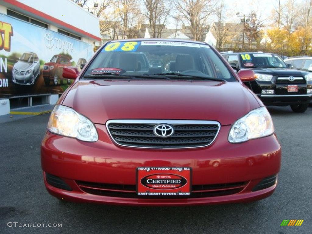 2008 Corolla LE - Barcelona Red / Stone photo #3