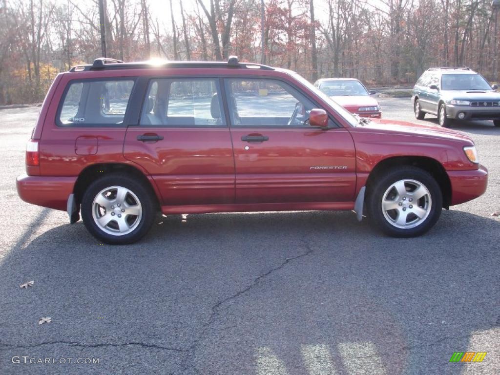 2002 Forester 2.5 S - Sedona Red Pearl / Beige photo #7