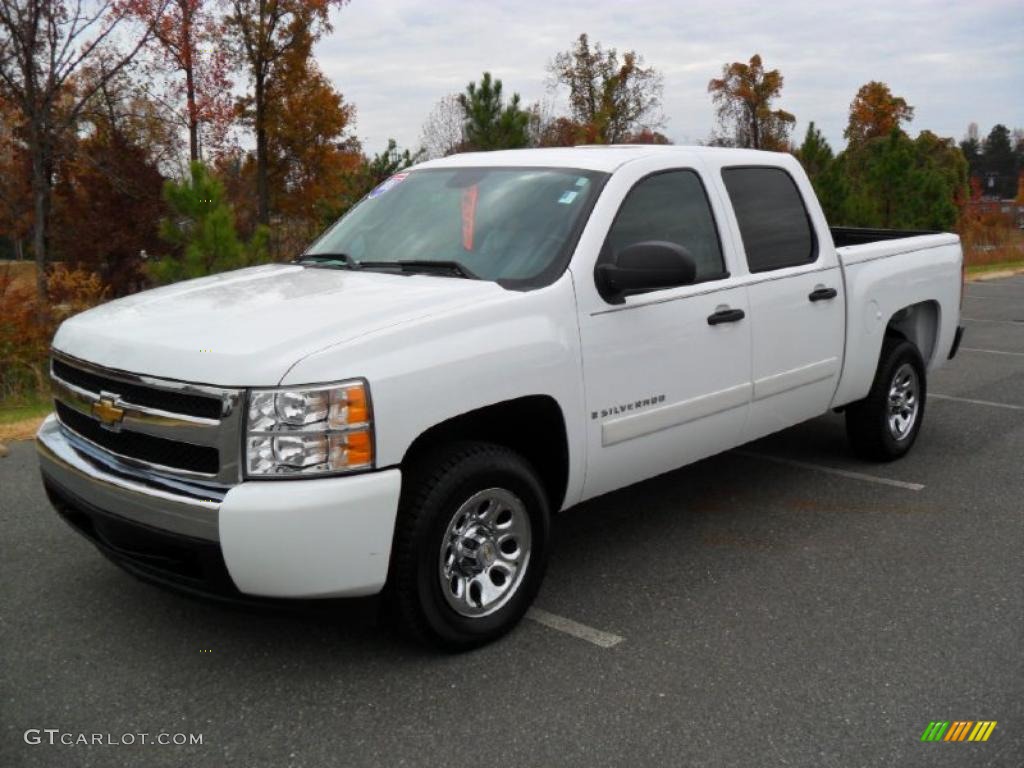 2008 Silverado 1500 LT Crew Cab - Summit White / Light Titanium/Dark Titanium photo #1
