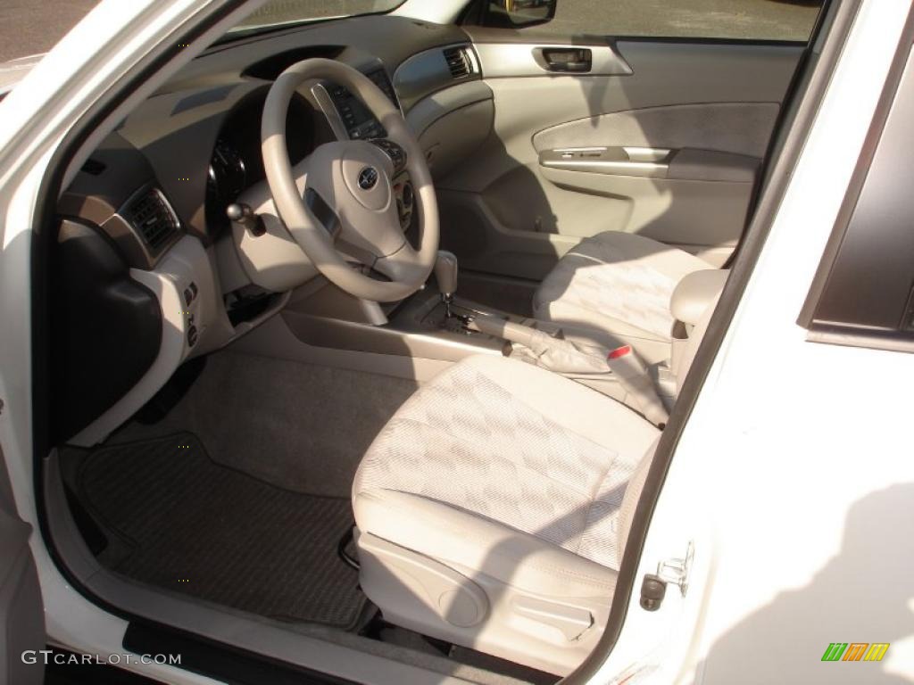 2010 Forester 2.5 X Premium - Satin White Pearl / Platinum photo #10