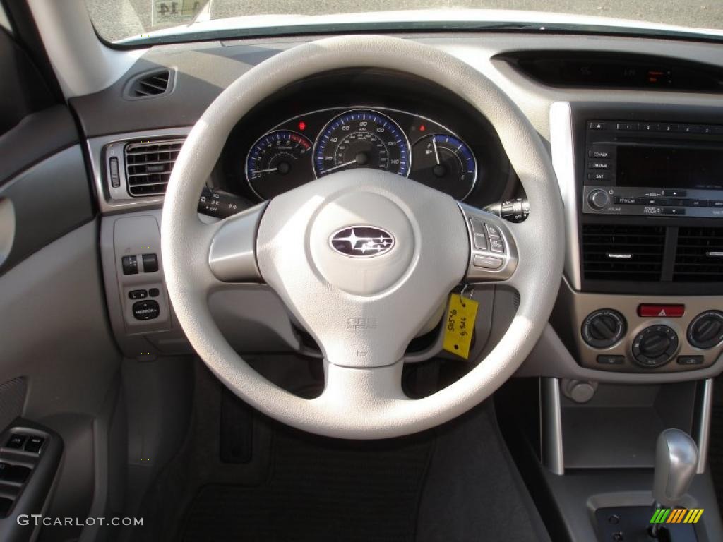 2010 Forester 2.5 X Premium - Satin White Pearl / Platinum photo #13