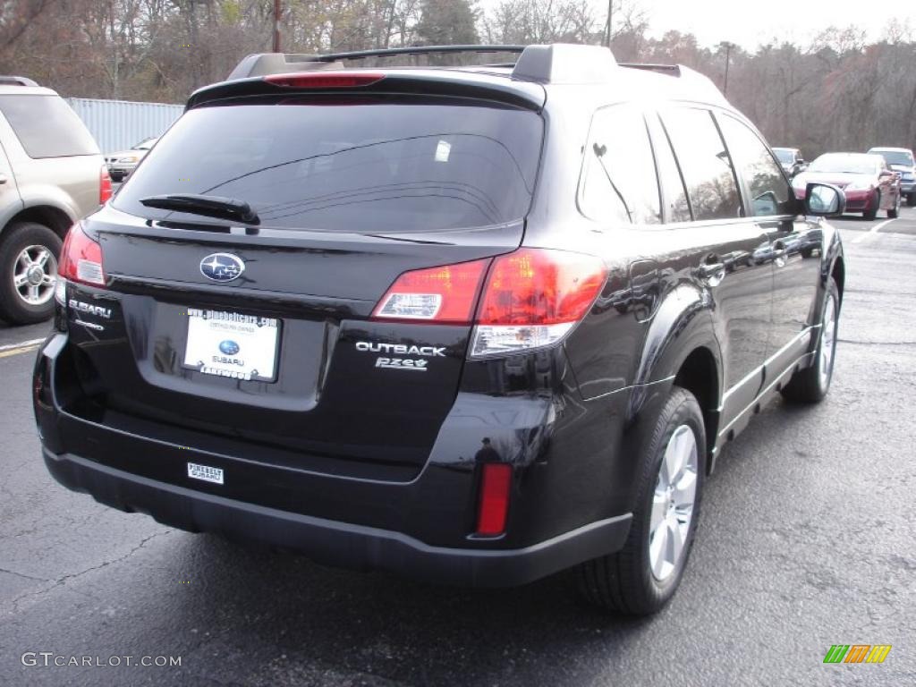 2010 Outback 2.5i Premium Wagon - Crystal Black Silica / Warm Ivory photo #4