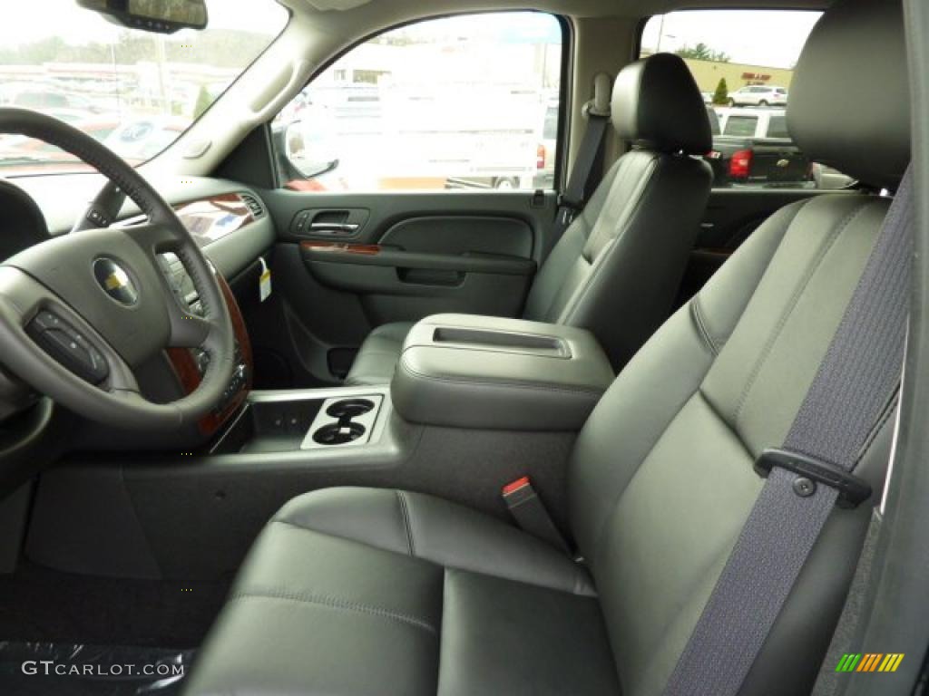 Ebony Interior 2011 Chevrolet Silverado 1500 LTZ Crew Cab 4x4 Photo #40384885