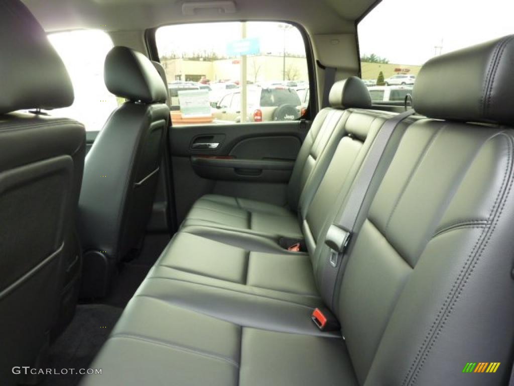 Ebony Interior 2011 Chevrolet Silverado 1500 LTZ Crew Cab 4x4 Photo #40385005