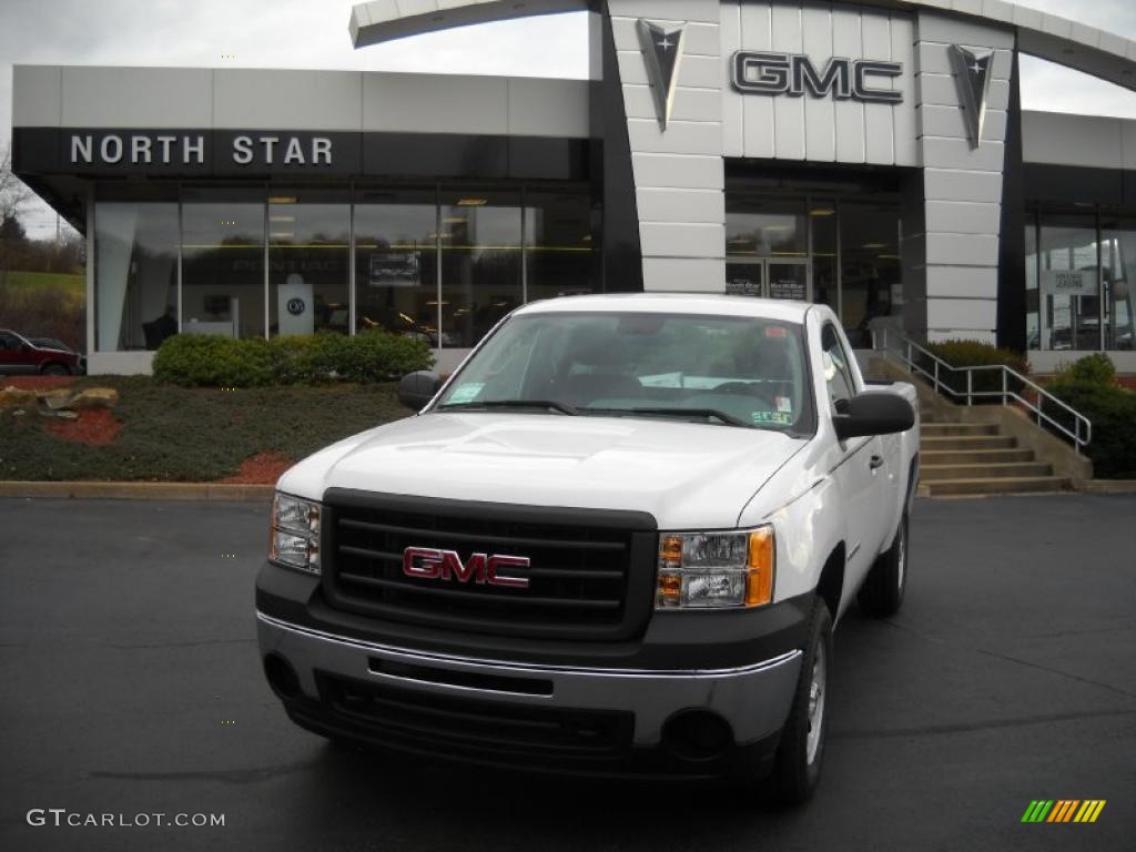 2011 Sierra 1500 Regular Cab 4x4 - Summit White / Dark Titanium photo #1