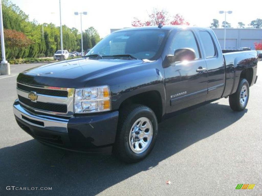 2011 Silverado 1500 LS Extended Cab - Imperial Blue Metallic / Dark Titanium photo #4