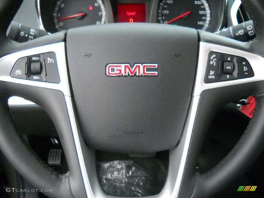 2011 GMC Terrain SLE AWD Jet Black Steering Wheel Photo #40387613