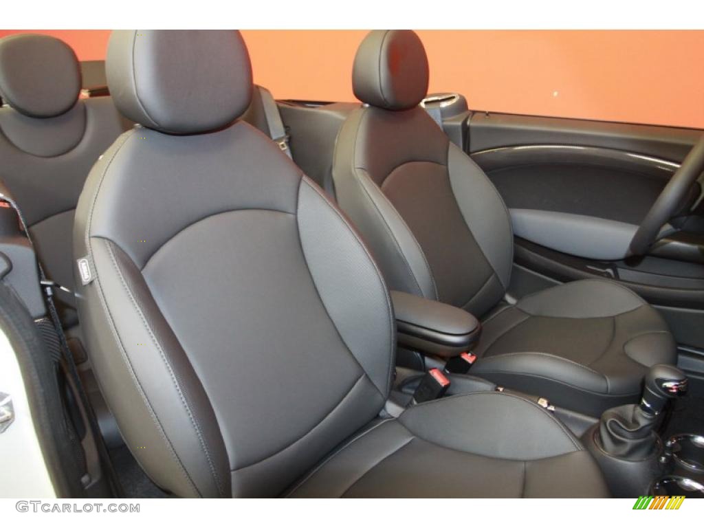 Carbon Black Interior 2011 Mini Cooper S Convertible Photo #40391501