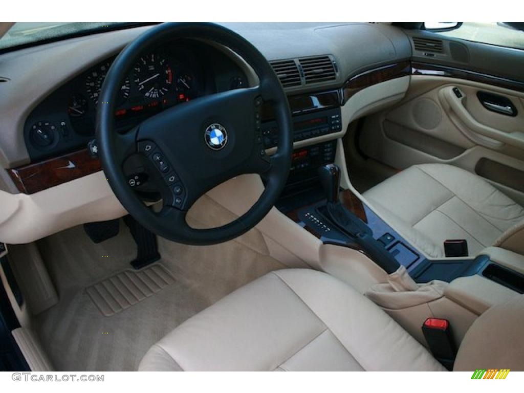 Sand Beige Interior 2003 BMW 5 Series 540i Sedan Photo #40391945