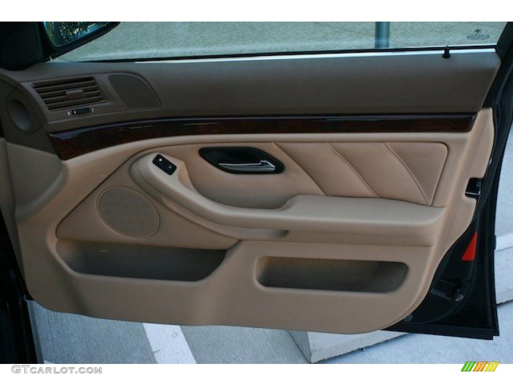 2003 BMW 5 Series 540i Sedan Sand Beige Door Panel Photo #40392253