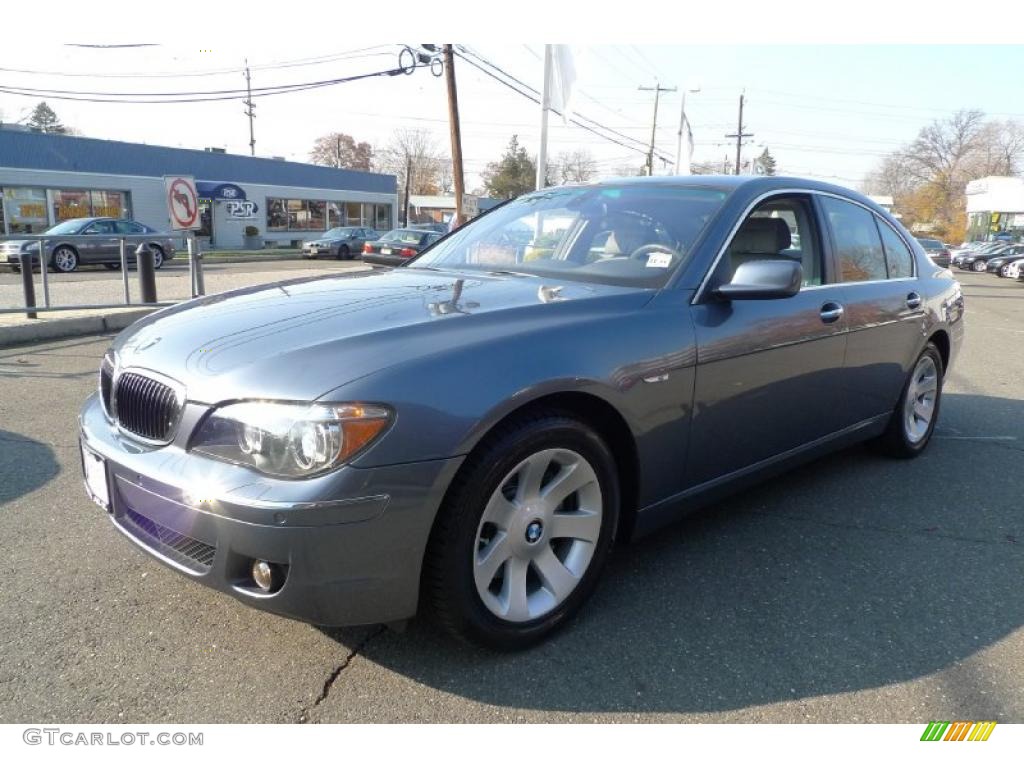 2008 7 Series 750i Sedan - Michigan Blue Metallic / Flannel Grey photo #1