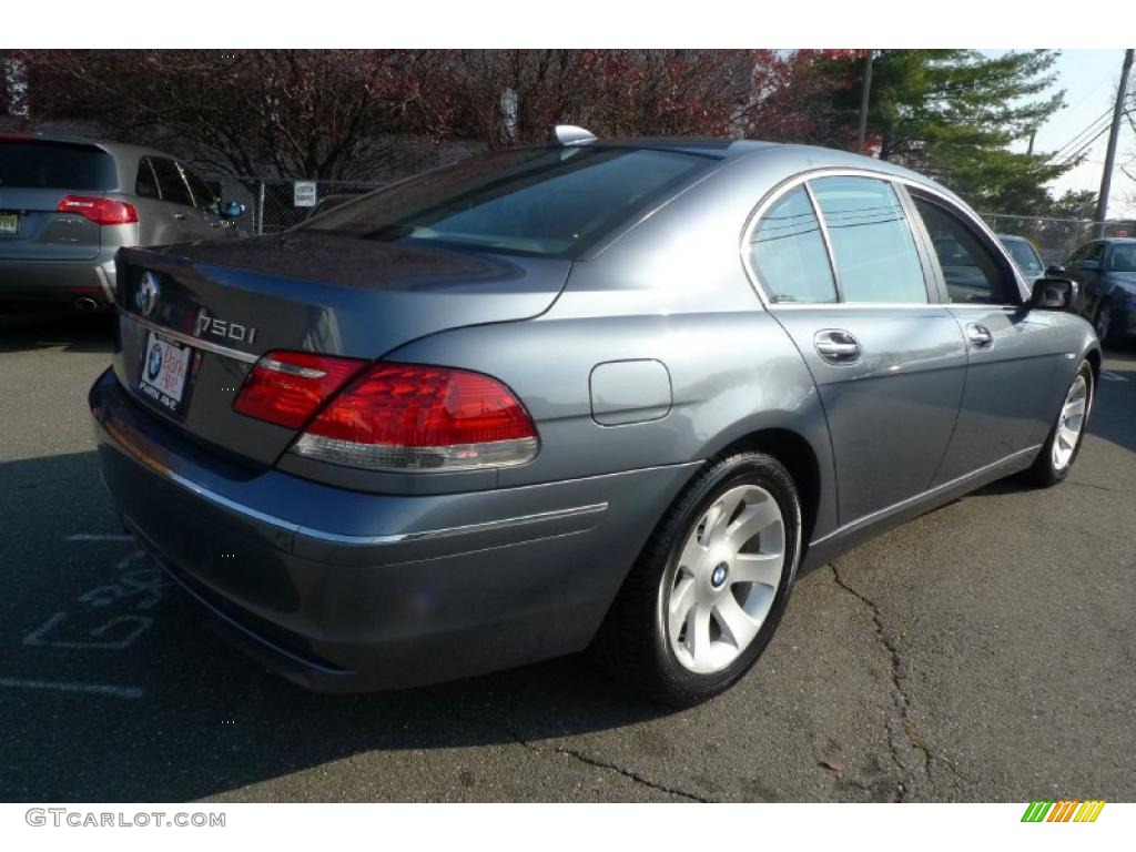 2008 7 Series 750i Sedan - Michigan Blue Metallic / Flannel Grey photo #4