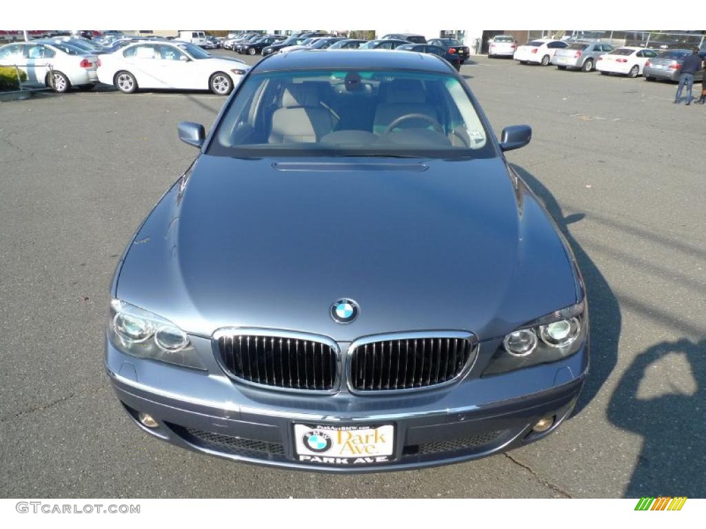 2008 7 Series 750i Sedan - Michigan Blue Metallic / Flannel Grey photo #12