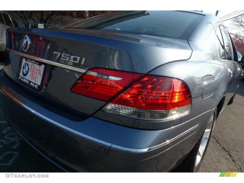 2008 7 Series 750i Sedan - Michigan Blue Metallic / Flannel Grey photo #15