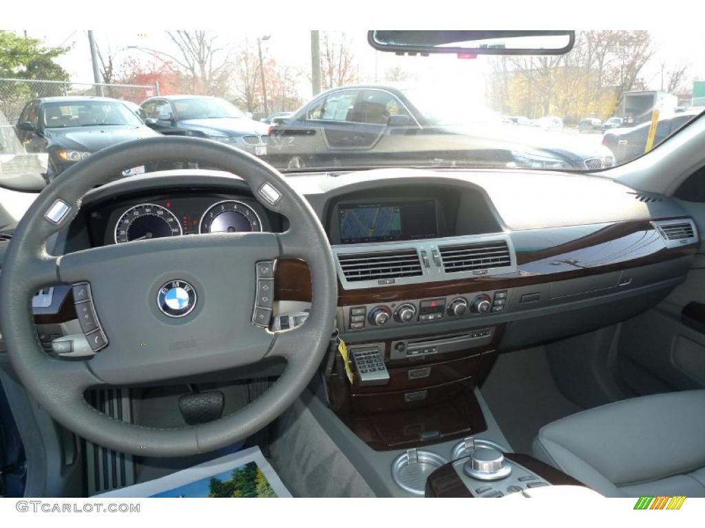 2008 7 Series 750i Sedan - Michigan Blue Metallic / Flannel Grey photo #48