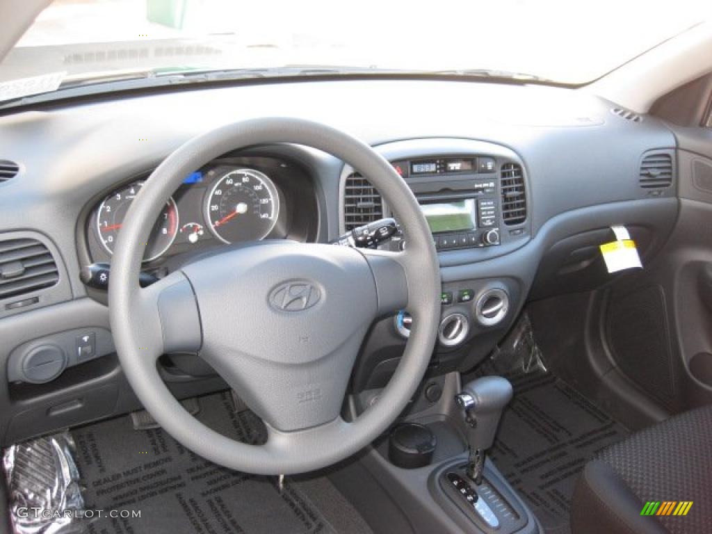 Black Interior 2011 Hyundai Accent GS 3 Door Photo #40396877