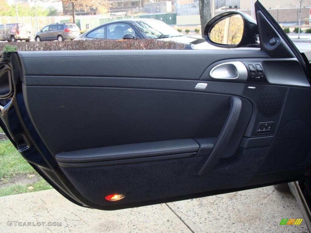 2011 Porsche 911 Carrera 4S Cabriolet Black Door Panel Photo #40397401
