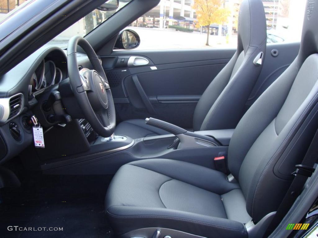 Black Interior 2011 Porsche 911 Carrera 4S Cabriolet Photo #40397421