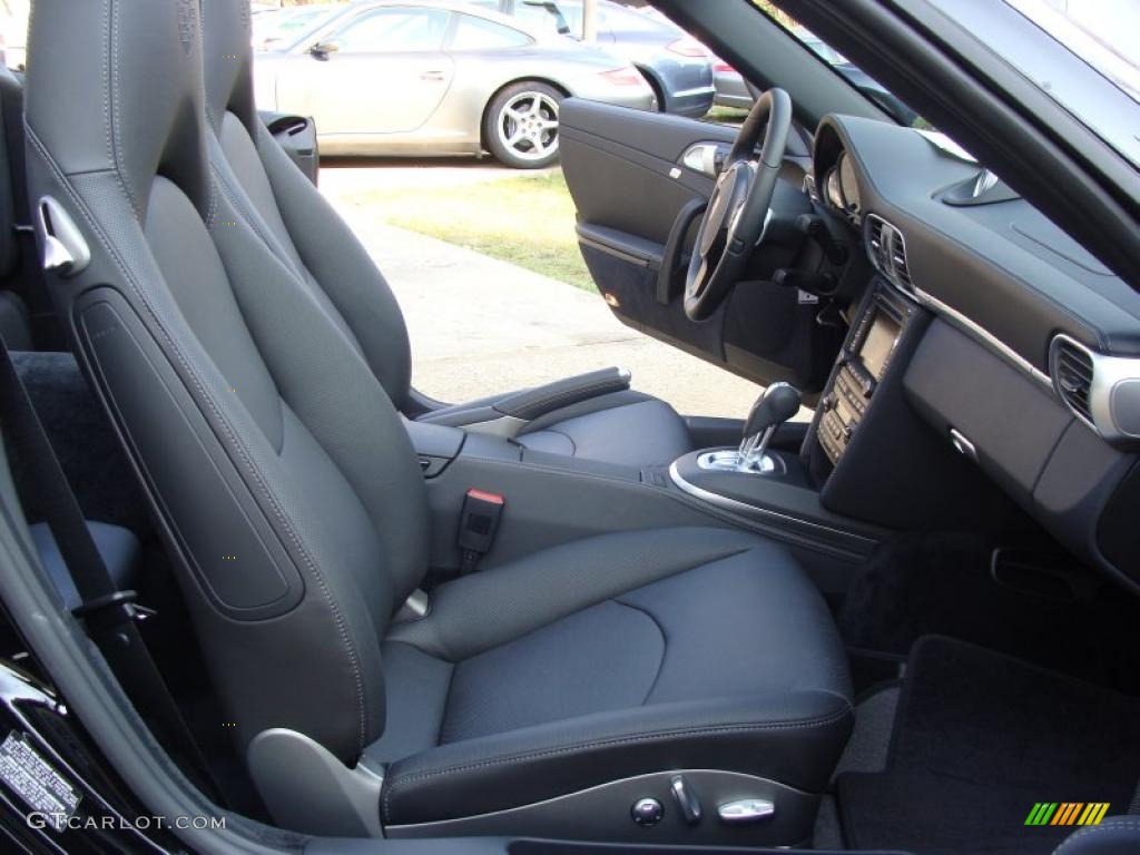 Black Interior 2011 Porsche 911 Carrera 4S Cabriolet Photo #40397457