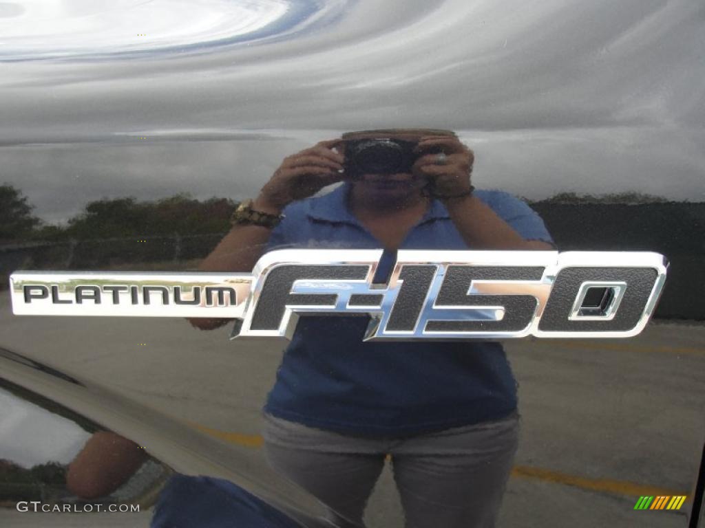 2010 F150 Platinum SuperCrew 4x4 - Tuxedo Black / Sienna Brown Leather/Black photo #12