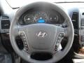 Cocoa Black 2011 Hyundai Santa Fe Limited Steering Wheel
