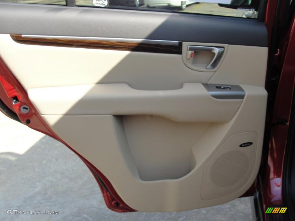 2011 Hyundai Santa Fe Limited Beige Door Panel Photo #40401429
