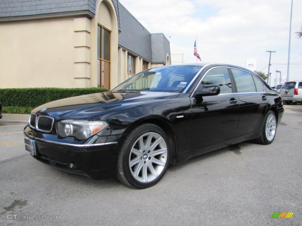 2003 7 Series 745Li Sedan - Jet Black / Black/Black photo #3