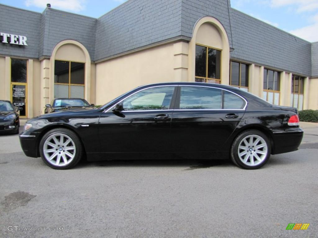 2003 7 Series 745Li Sedan - Jet Black / Black/Black photo #4