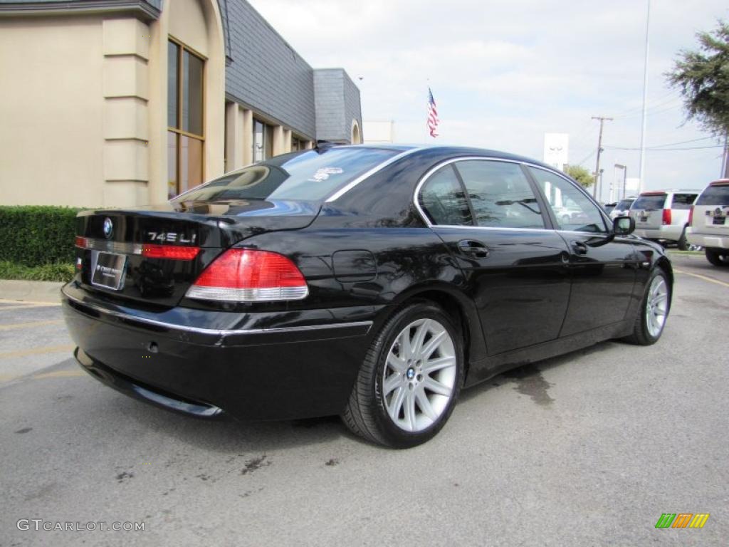 2003 7 Series 745Li Sedan - Jet Black / Black/Black photo #6
