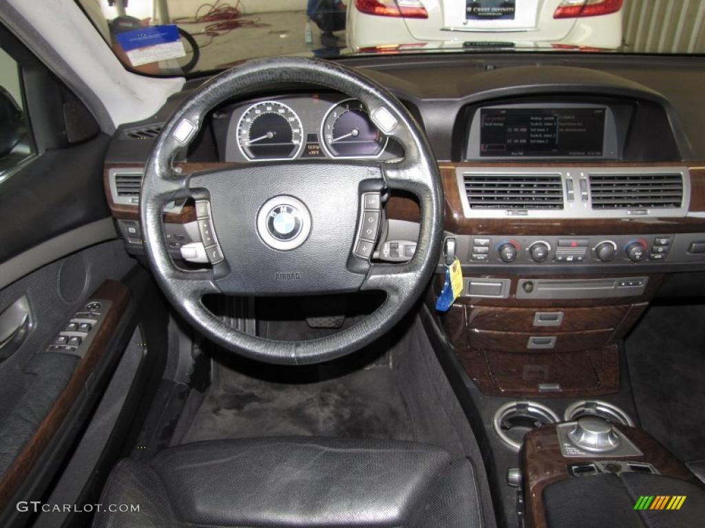 2003 7 Series 745Li Sedan - Jet Black / Black/Black photo #14