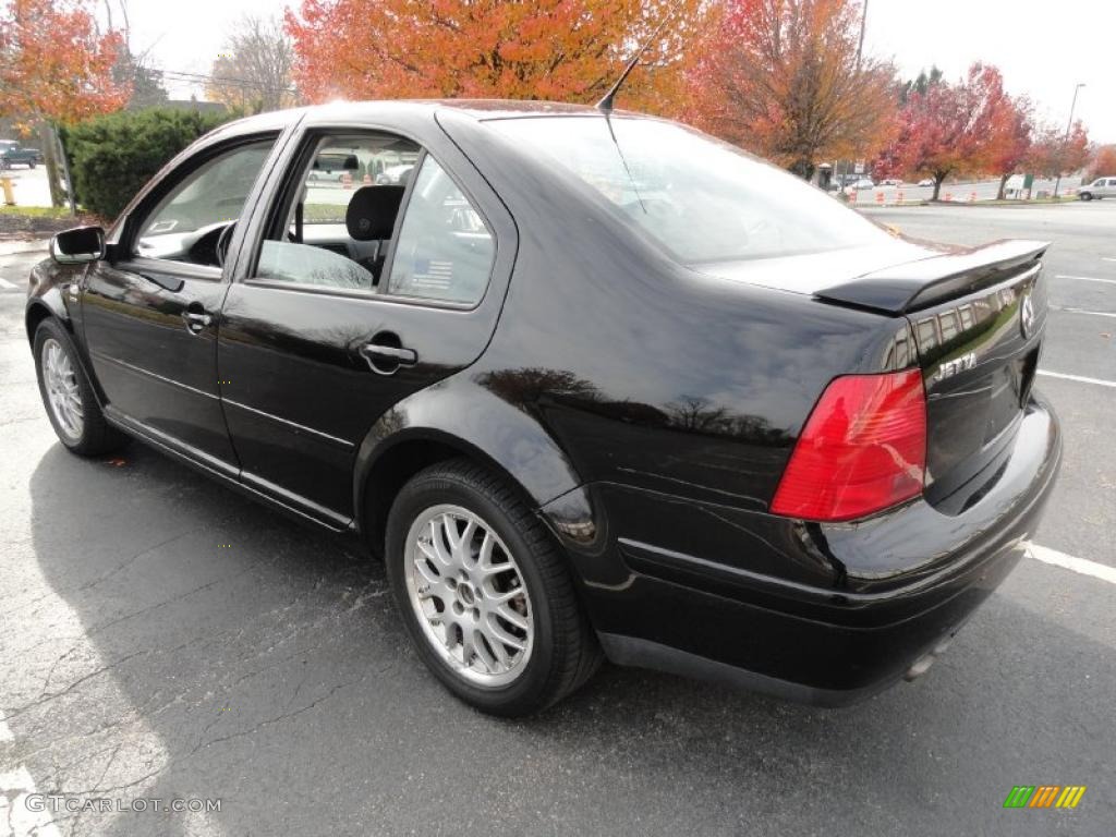 2003 Jetta Wolfsburg Edition 1.8T Sedan - Black / Black photo #4