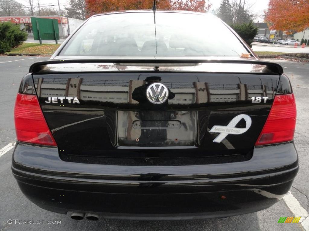 2003 Jetta Wolfsburg Edition 1.8T Sedan - Black / Black photo #5