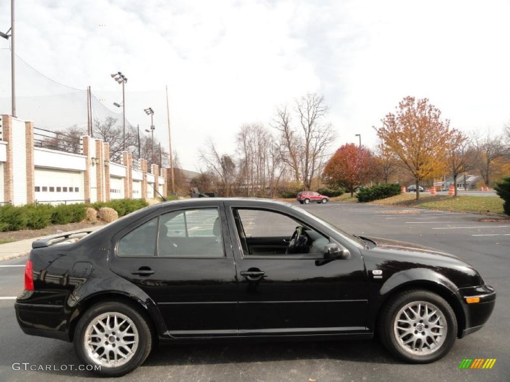 2003 Jetta Wolfsburg Edition 1.8T Sedan - Black / Black photo #7