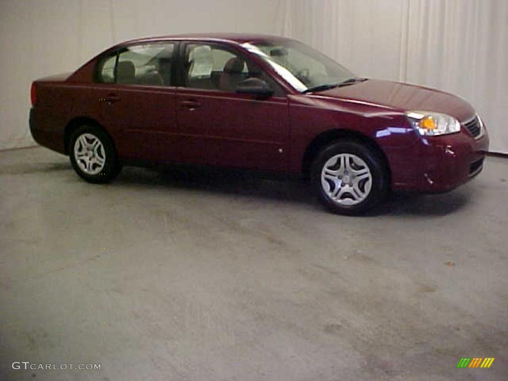 2006 Malibu LS Sedan - Sport Red Metallic / Titanium Gray photo #1