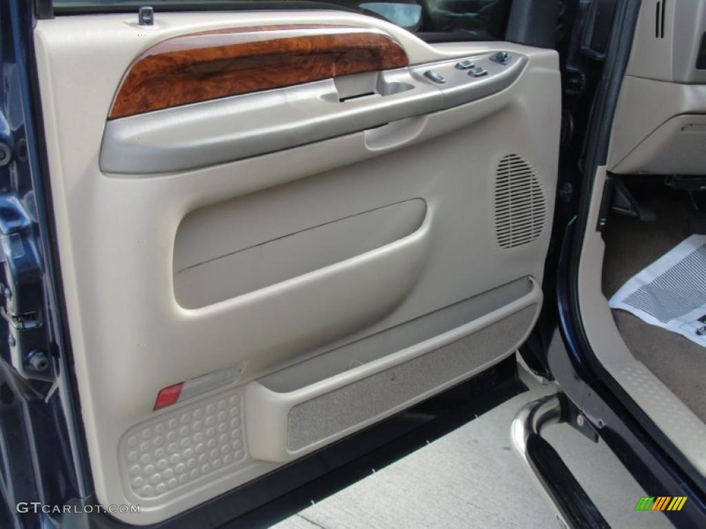 2001 Ford F250 Super Duty Lariat SuperCab Medium Parchment Door Panel Photo #40402709