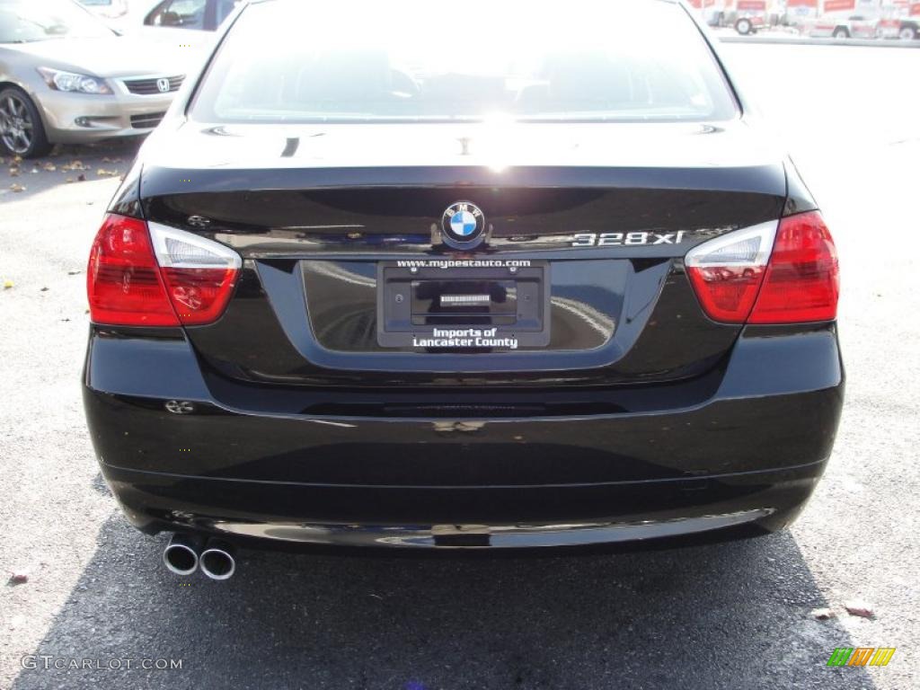 2008 3 Series 328xi Sedan - Black Sapphire Metallic / Black photo #4