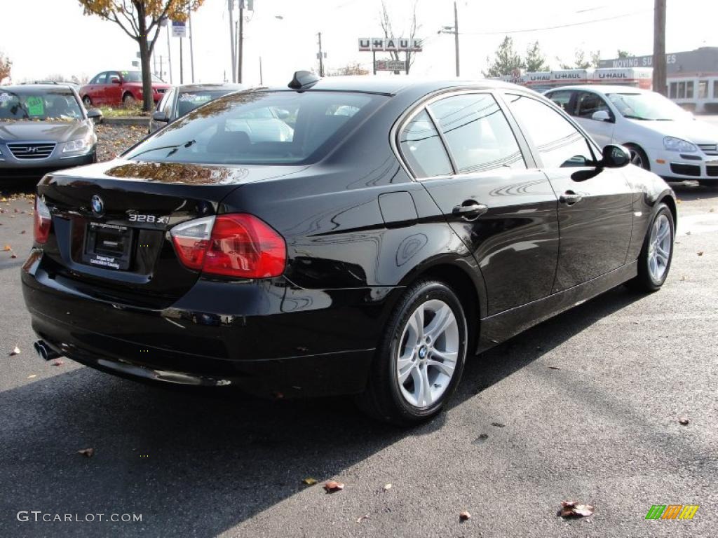 2008 3 Series 328xi Sedan - Black Sapphire Metallic / Black photo #5