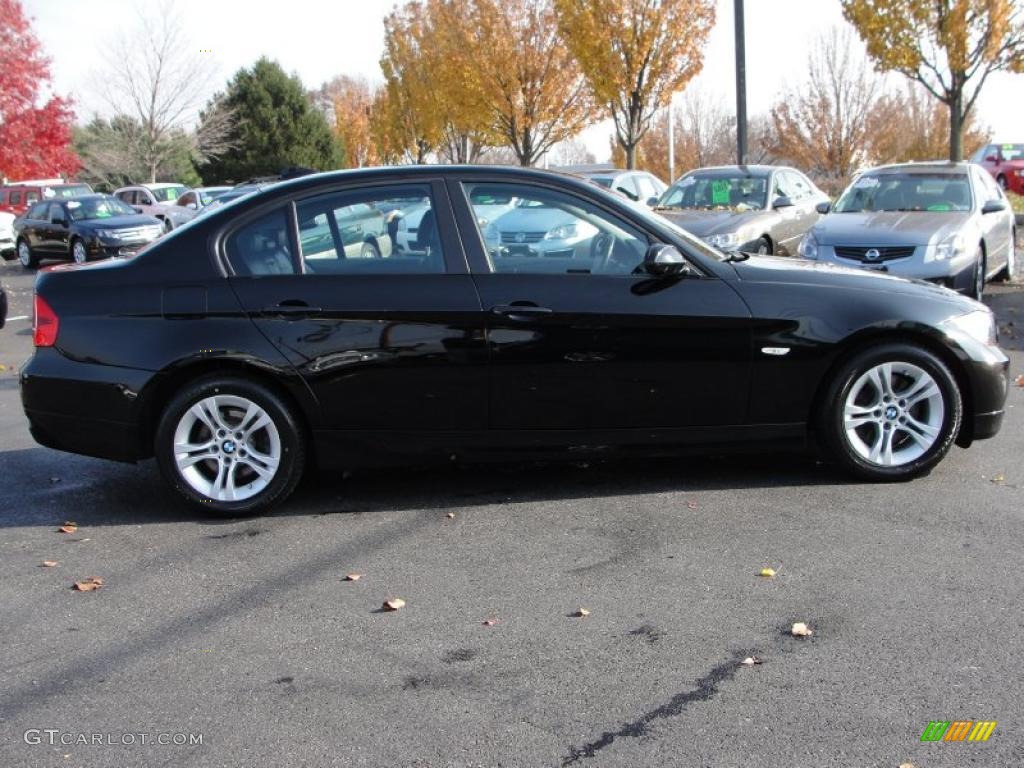 2008 3 Series 328xi Sedan - Black Sapphire Metallic / Black photo #6