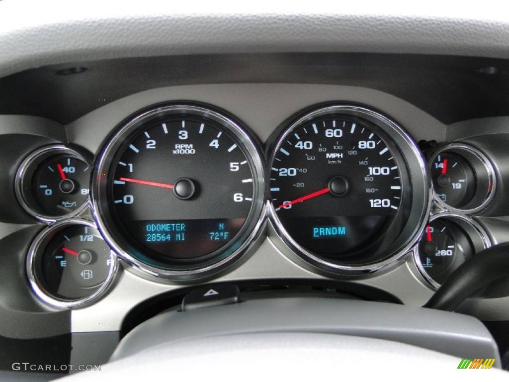 2009 GMC Sierra 1500 SLE Crew Cab Gauges Photo #40405865