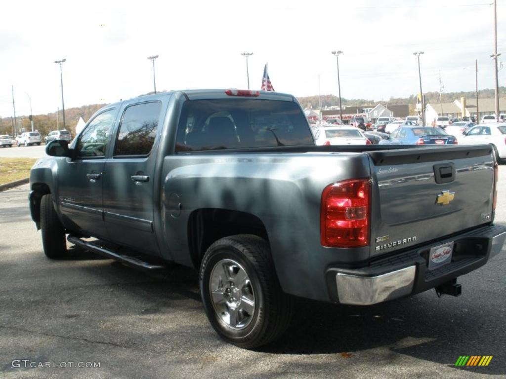 2009 Silverado 1500 LTZ Crew Cab - Blue Granite Metallic / Light Titanium photo #5